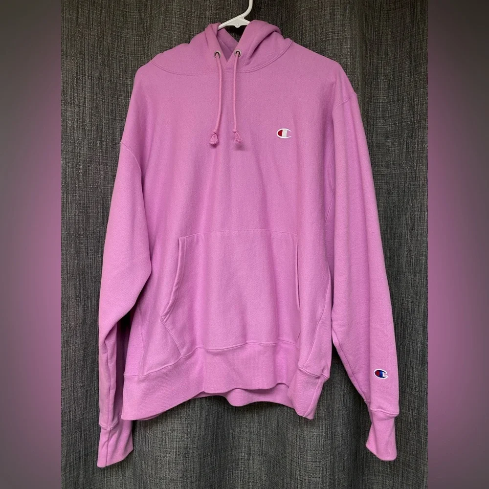Champion ‘Women's Reverse-Weave Fleece Hoodie in Paper Orchid’ Large (L) - Picture 2 of 7